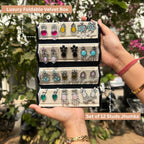 12 Colorful Stud Earrings With Folding Jewellery Box