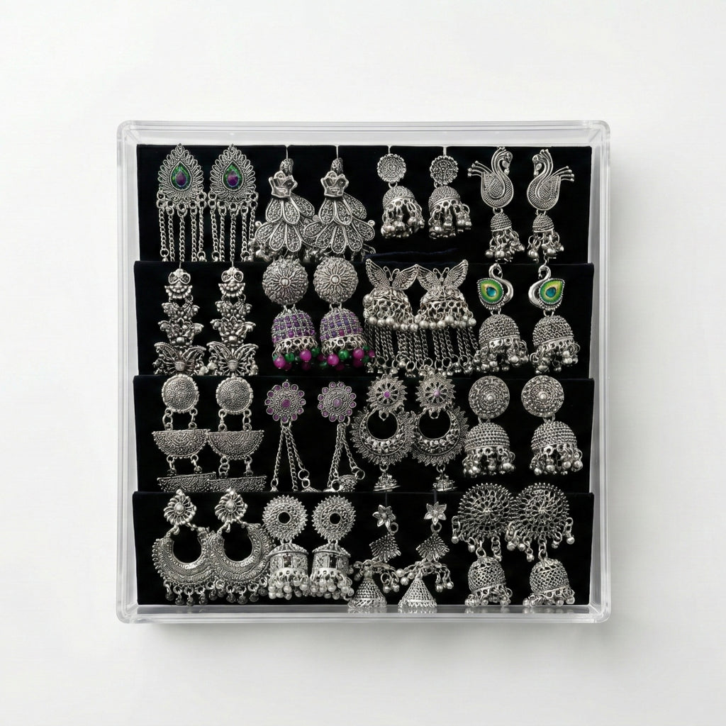 16 Mix Jhumka With Premium Earring Box