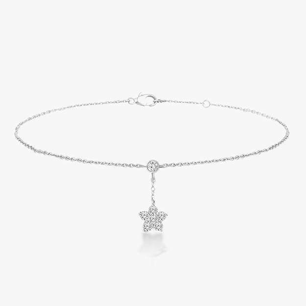 Minimal Star Anklet Silver