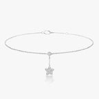 Minimal Star Anklet Silver