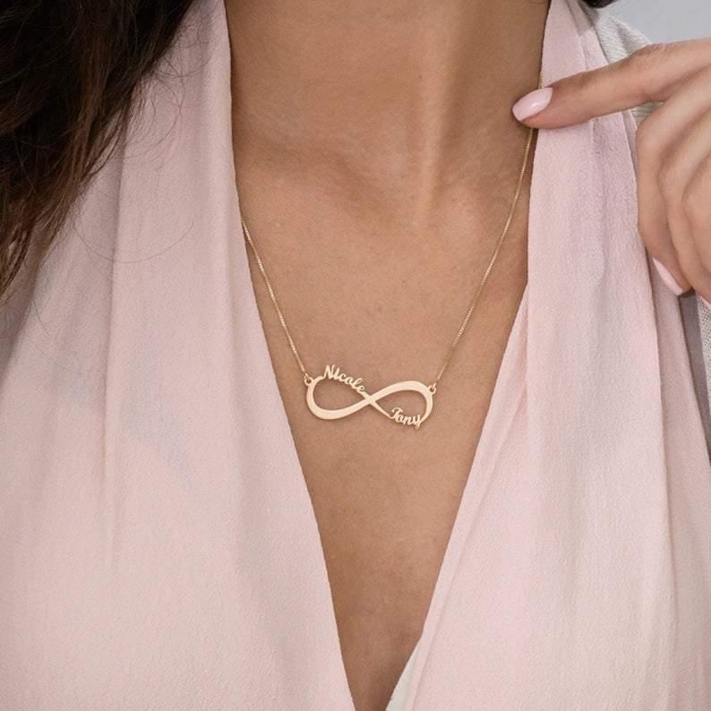 Couple Infinity Name Necklace