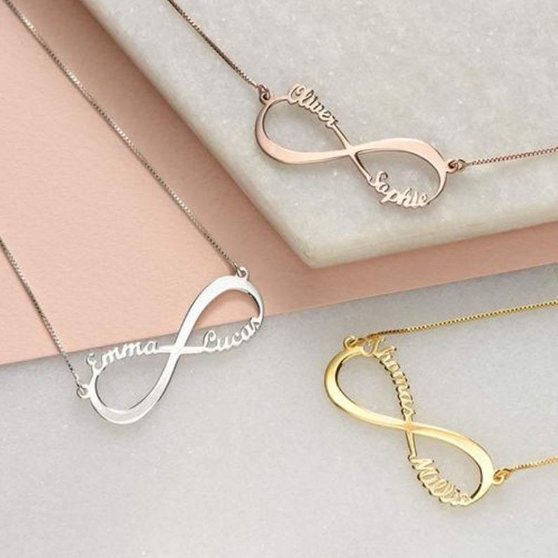 Couple Infinity Name Necklace