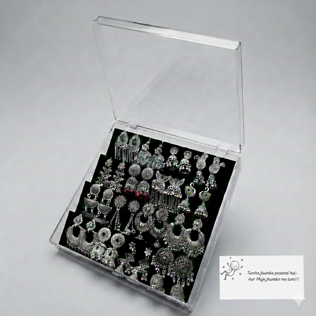 16 Mix Jhumka With Premium Earring Box