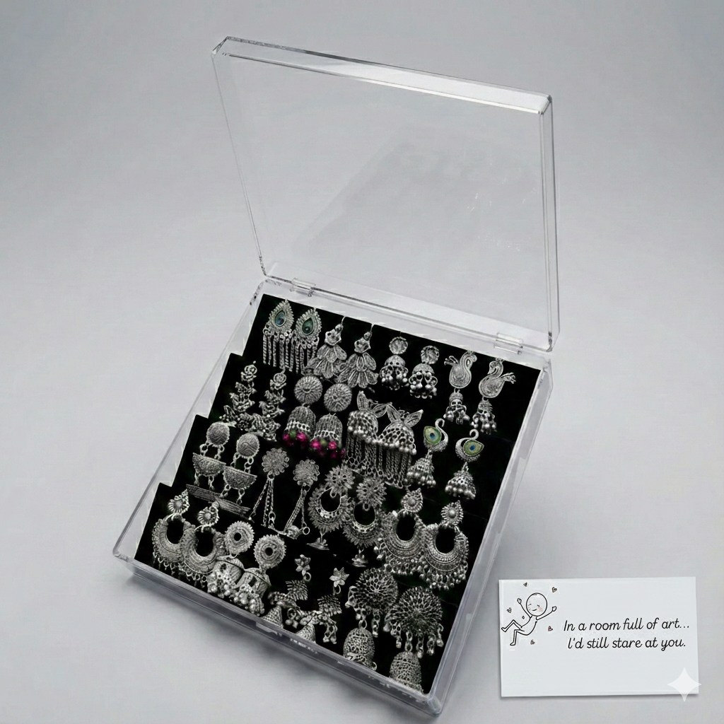 16 Mix Jhumka With Premium Earring Box