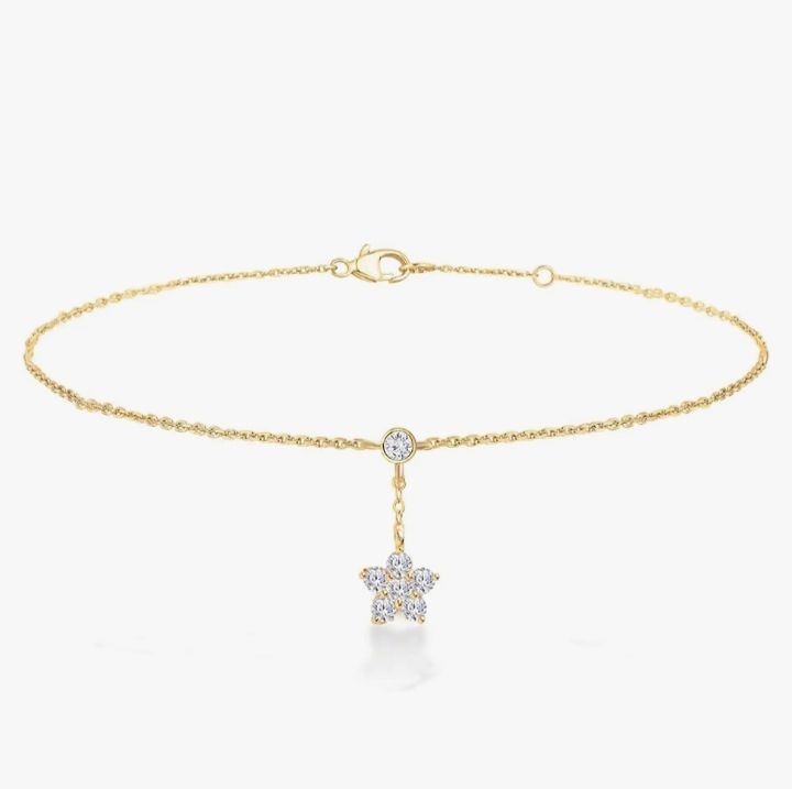 Minimal Star Anklet Gold