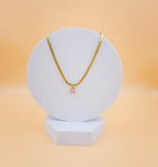 Solitaire Pink Charm Necklace