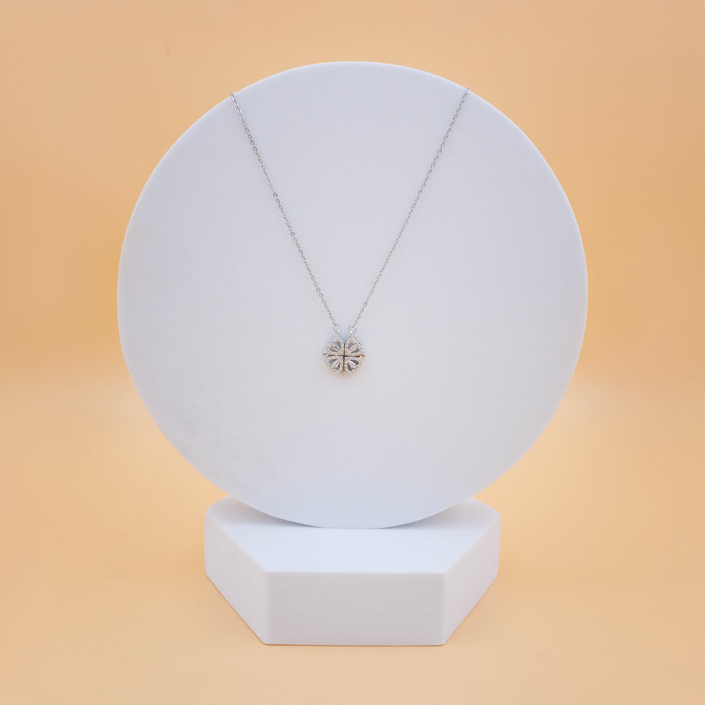 Magnetic Clover Heart Necklace