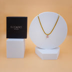 Solitaire Pink Charm Necklace