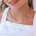 Fimo Beads Name Necklace For Kids
