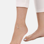Minimal Star Anklet Silver