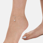 Minimal Star Anklet Silver