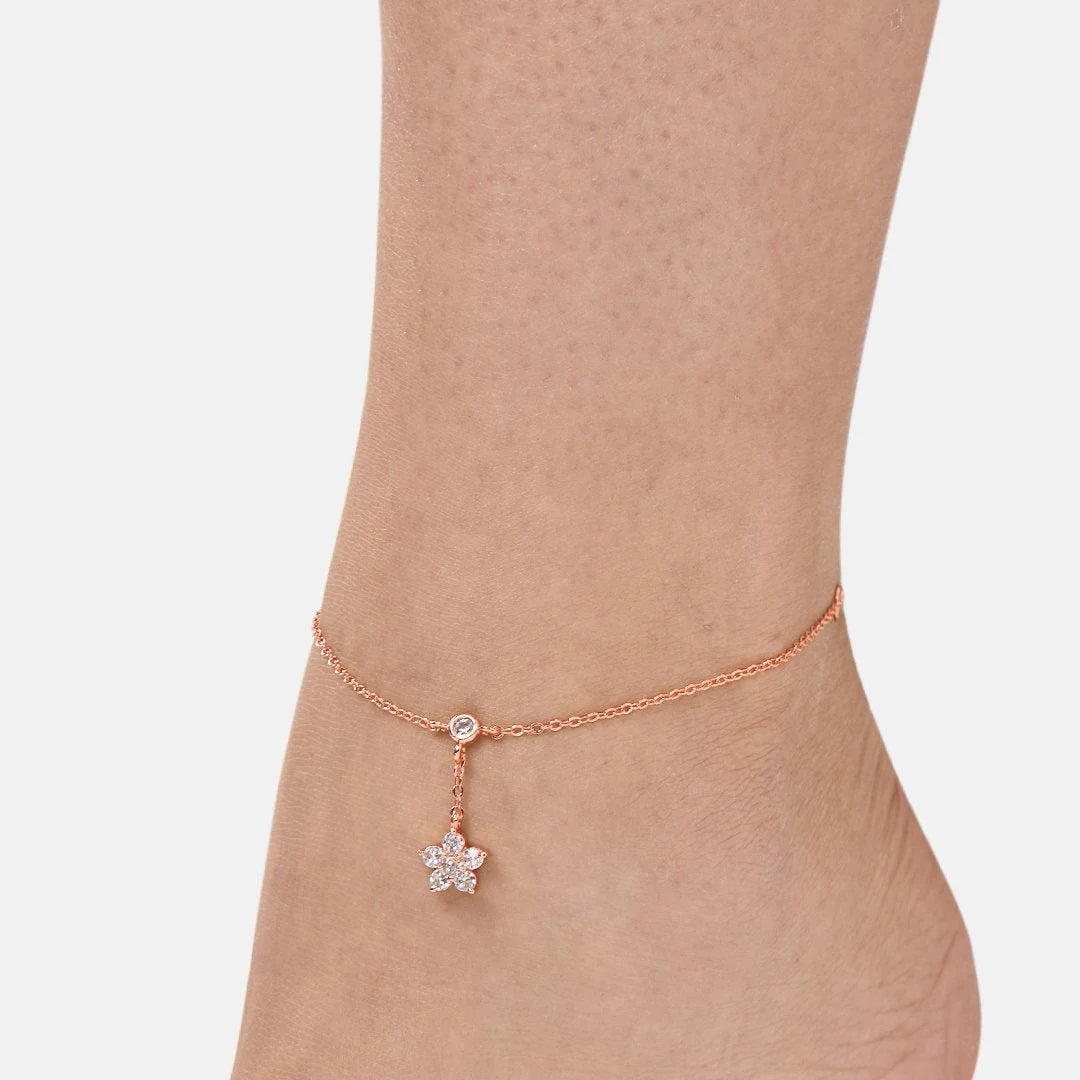 Minimal Star Anklet Gold