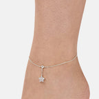 Minimal Star Anklet Silver
